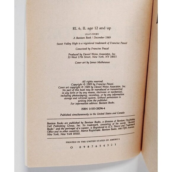 Bruce's & Lila's Story SWEET VALLEY HIGH SUPER STAR Francine Pascal 1st Ed - Picture 3 of 4